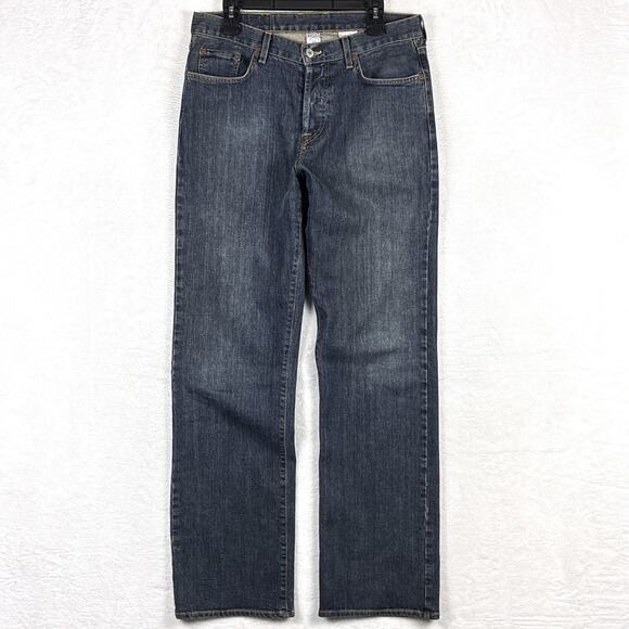 VTG Lucky Brand Boot Cut Jeans Mens 33x34 Blue Denim Western Stretch Y2K USA - Picture 1 of 9